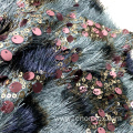Leopard Print Knit Sequin Fringed Feather Embroidery Fabric